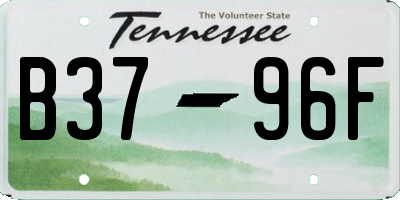 TN license plate B3796F