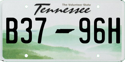 TN license plate B3796H