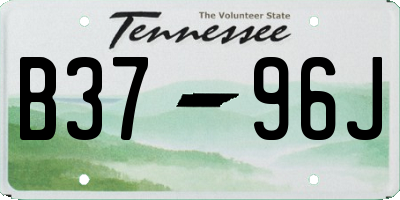 TN license plate B3796J