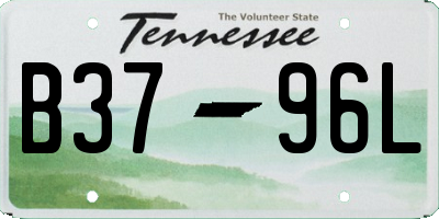 TN license plate B3796L