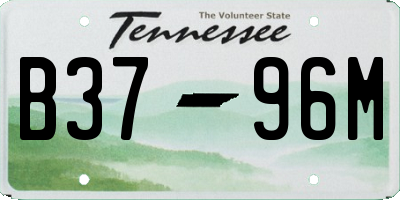 TN license plate B3796M
