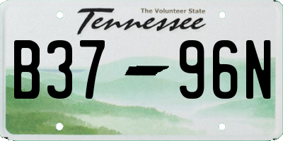 TN license plate B3796N
