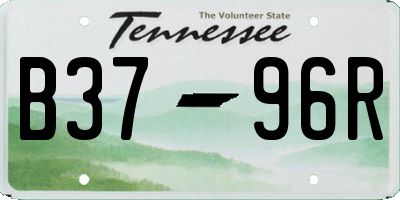 TN license plate B3796R