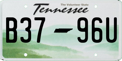 TN license plate B3796U