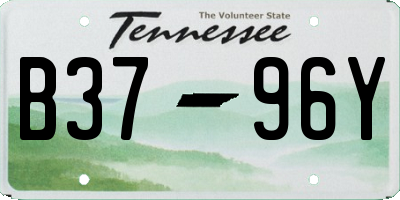 TN license plate B3796Y