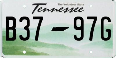 TN license plate B3797G