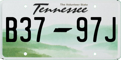 TN license plate B3797J