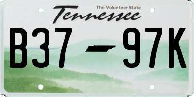 TN license plate B3797K