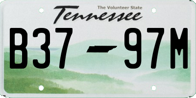 TN license plate B3797M