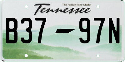 TN license plate B3797N