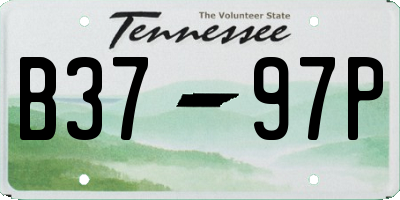 TN license plate B3797P
