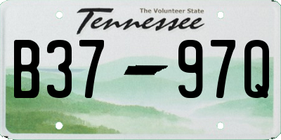 TN license plate B3797Q