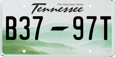 TN license plate B3797T