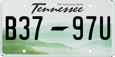 TN license plate B3797U