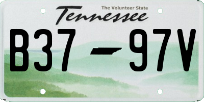 TN license plate B3797V
