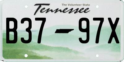 TN license plate B3797X