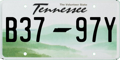 TN license plate B3797Y