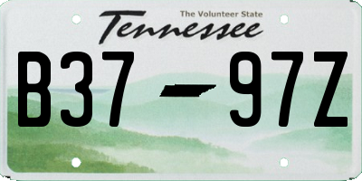 TN license plate B3797Z