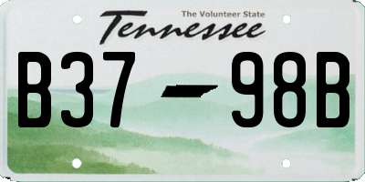 TN license plate B3798B
