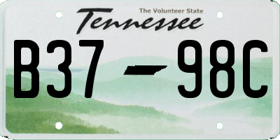 TN license plate B3798C