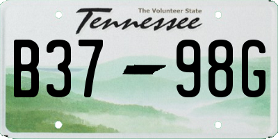 TN license plate B3798G
