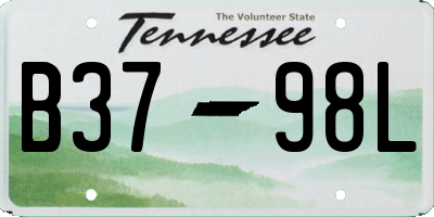 TN license plate B3798L