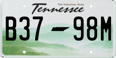 TN license plate B3798M