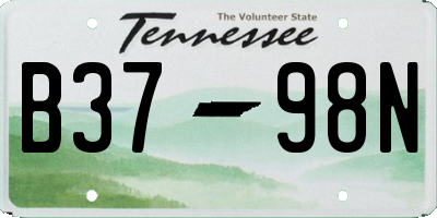 TN license plate B3798N