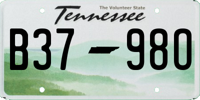 TN license plate B3798O