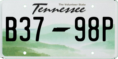 TN license plate B3798P