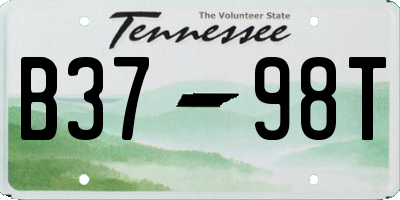TN license plate B3798T