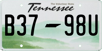 TN license plate B3798U