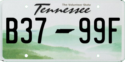 TN license plate B3799F