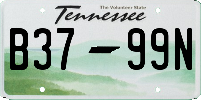 TN license plate B3799N