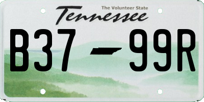 TN license plate B3799R