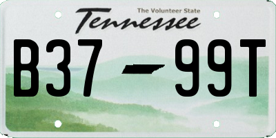 TN license plate B3799T