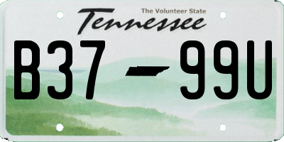 TN license plate B3799U