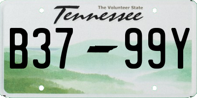TN license plate B3799Y