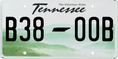 TN license plate B3800B