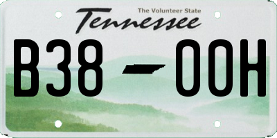 TN license plate B3800H
