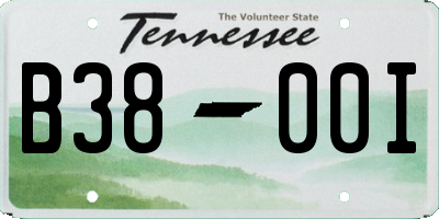 TN license plate B3800I