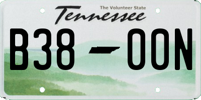 TN license plate B3800N