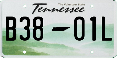 TN license plate B3801L