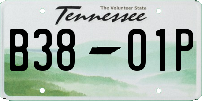 TN license plate B3801P