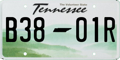 TN license plate B3801R