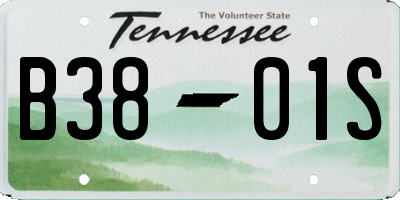 TN license plate B3801S