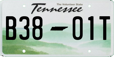 TN license plate B3801T