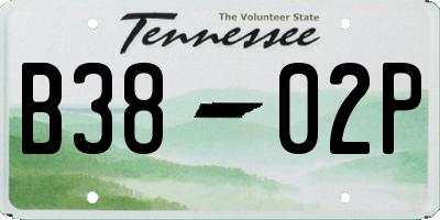 TN license plate B3802P