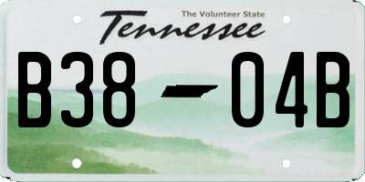 TN license plate B3804B