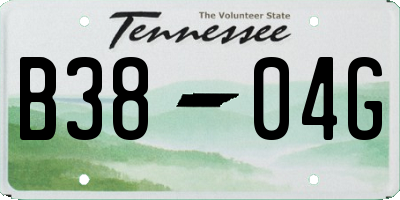 TN license plate B3804G